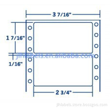 2-3/4 x 1-7/16 Single Width Accept Customed Dot Matrix Printed Labels